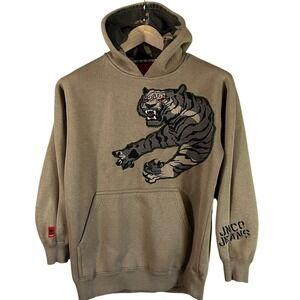 Kids Large/Adult Small Y2K JNCO JEANS Hoodie Tiger Graphic Camo Pullover